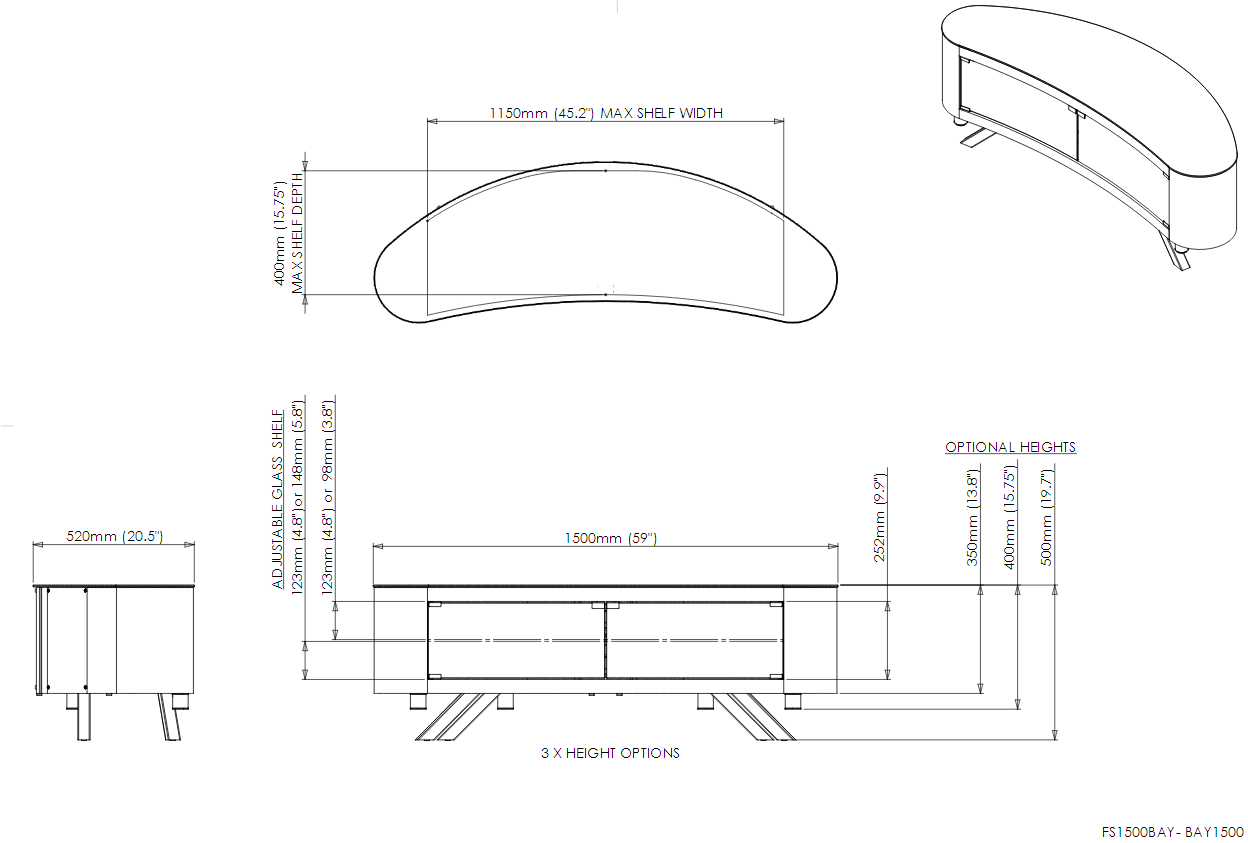 Details About Avf Curved Bay Tv Stand Round Unit For 42 To 70 Led Curve Oled Ultrahd Lcd Tvs